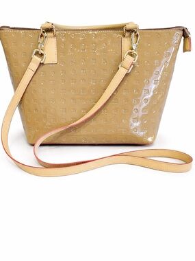 Arcadia Italian Patent Leather Tote - Top Handles and Crossbody Strap